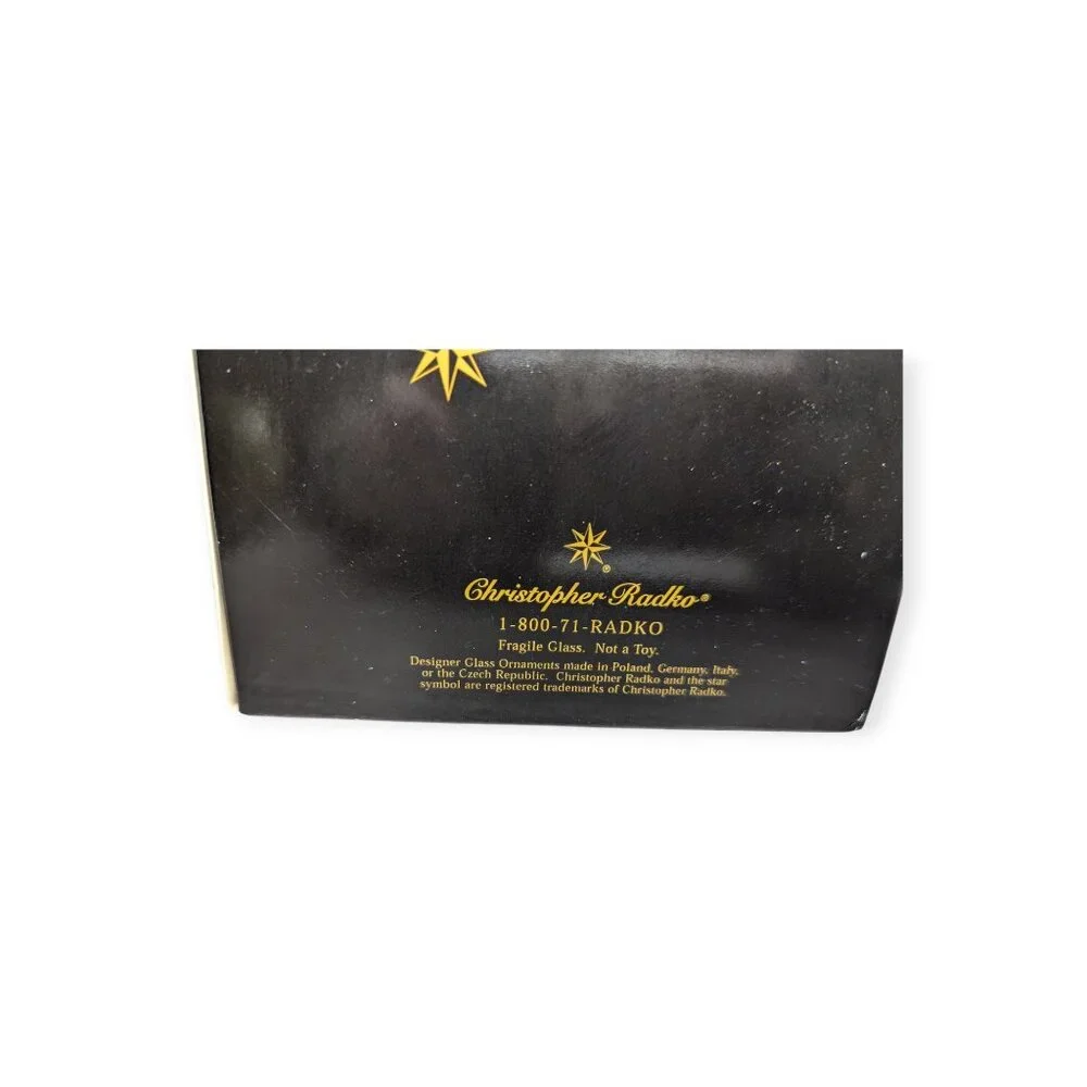 Christopher Radko LED Blown Gloss Christmas Ornament with Original Box